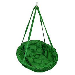 Подвесное кресло садовая качеля Coolki Оксфорд 600 Зеленый (Диаметр 100 см)
