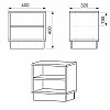 Тумбочка прикроватна Компанит ПКТ-7 Нимфея альба (40х32х40 см)