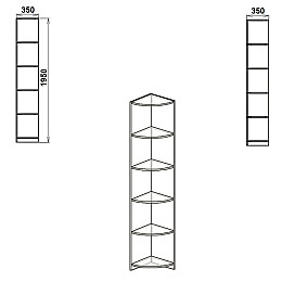 Угловий пенал Компаніт-2 дуб сонома