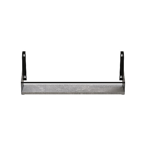 Полка настенная Ferrum-decor Изи 260x500x150 металл Черный ДСП Бетон 16 мм (IZI0007)