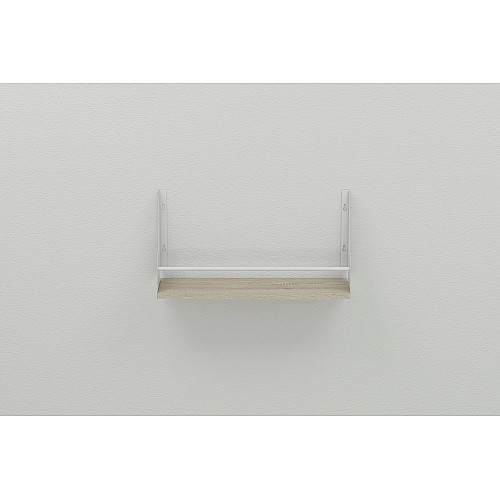 Полка настенная Ferrum-decor Изи 260x500x150 металл Белый ДСП Сонома 16 мм (IZI0011)