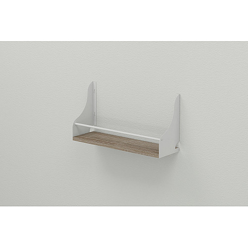 Полка настенная Ferrum-decor Изи 260x500x150 металл Белый ДСП Сонома Трюфель 16 мм (IZI0012)