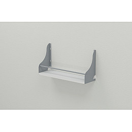 Полка настенная Ferrum-decor Изи 260x500x150 металл Серый ДСП Белое 16 мм (IZI0015)