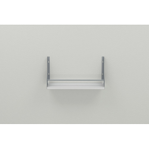 Полка настенная Ferrum-decor Изи 260x500x150 металл Серый ДСП Белое 16 мм (IZI0015)