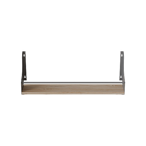 Полка настенная Ferrum-decor Изи 260x500x150 металл Серый ДСП Дуб Сан-Марино 16 мм (IZI0016)