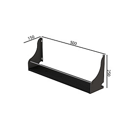 Полка настінна Ferrum-decor Ізі 260x500x150 метал Сірий ДСП Сосна Кембра 16 мм (IZI0017)