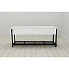 Банкетка с ящиком Ferrum-decor Дрейк 1 550x1000x400 металл Черный ДСП Белое 16 мм (DRE0001)