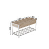 Банкетка с ящиком Ferrum-decor Дрейк 1 550x1000x400 металл Белый ДСП Дуб Сан-Марино 16 мм (DRE0009)