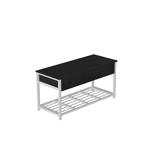 Банкетка з ящиком Ferrum-decor Дрейк 1 550x1000x400 металевий Білий ДСП Сосна Кембра 16 мм (DRE0010)