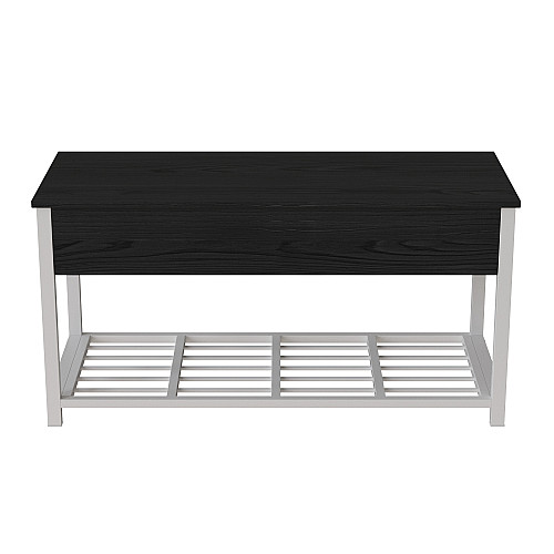 Банкетка з ящиком Ferrum-decor Дрейк 1 550x1000x400 металевий Білий ДСП Сосна Кембра 16 мм (DRE0010)
