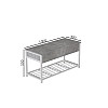 Банкетка з ящиком Ferrum-decor Дрейк 1 550x1000x400 металевий Білий ДСП Бетон 16 мм (DRE0014)