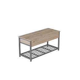 Банкетка з ящиком Ferrum-decor Дрейк 1 550x1000x400 металевий Сірий ДСП Дуб Сан-Маріно 16 мм (DRE0016)