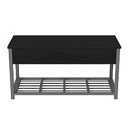 Банкетка з ящиком Ferrum-decor Дрейк 1 550x1000x400 металевий Сірий ДСП Сосна Кембра 16 мм (DRE0017)