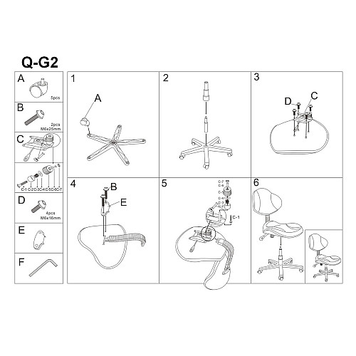 Крісло Signal Q-G2 Сірий / Чорний (OBRQG2SZC)