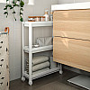 Етажерка на колесах візок IKEA VESKEN 71х54х18 см Білий (004.712.22)