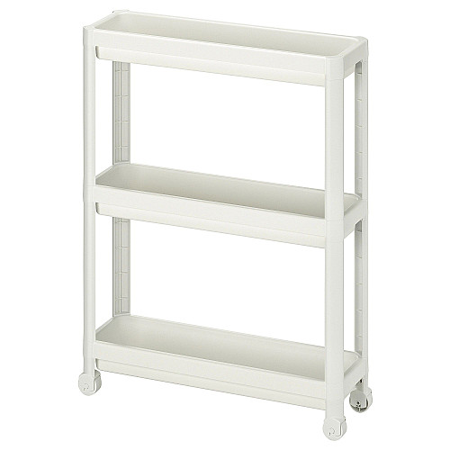 Этажерка на колесах, тележка IKEA VESKEN Белый
