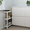 Этажерка на колесах, тележка IKEA VESKEN Белый