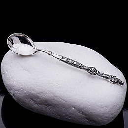 Серебряная ложка со Св. Николаем 24025 Оникс