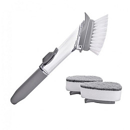 Щітка для чищення посуду з дозатором RC CLEANER BRUSH Gray (do128-hbr)