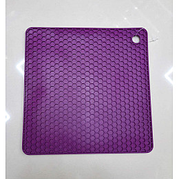 Подставка под горячее силиконовая 17,8 x 17,8 x 0.8 см Genes фиолетовая