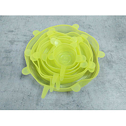 Набор силиконовых крышек 6 шт желтые UKC SL-06 (361064)