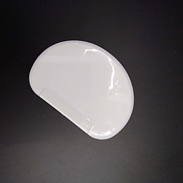 Шпатель кондитерський пластиковий полукруглий 10.5 x 7,5 см SnS