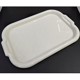 Поднос пластиковый Алеана прямоугольный 45*30*4 белая роза 168039