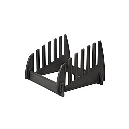 Підставка з поліпропілену під 6 роздільних дощок One Chef товщиною до 12 мм 23×23×16 см Чорна