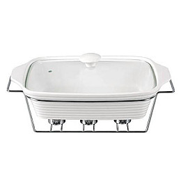 Мармит Food Warmer керамическая форма 2.4л 33см с подогревом Kamille DP37024