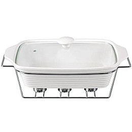 Мармит Food Warmer керамічна форма 3л 38см з підігрівом Kamille DP37025