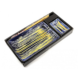 Сервиз для суши None Желто синий 1 персона 28х14 см (DN34280M)