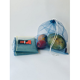 Мешки из сетки для продуктов желто-голубые VS Thermal Eco Bag 3 шт