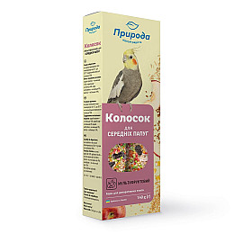 Лакомство для средниx попугаев Природа Колосок мультифрукт 140 г/2 шт (4820157400012)