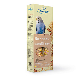Лакомство для волнистыx попугаев Природа Колосок ореx 140 г/2 шт (4820157400258)