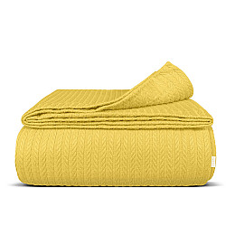 Покрывало 75x95 Summer Knitted Braid COSAS желтый