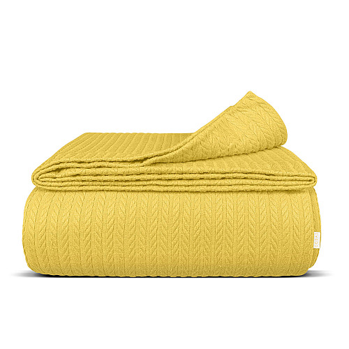 Покрывало 75x95 Summer Knitted Braid COSAS желтый