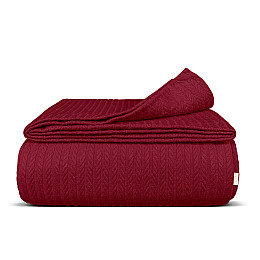 Покрывало 75x95 Ruby Knitted Braid COSAS бордо