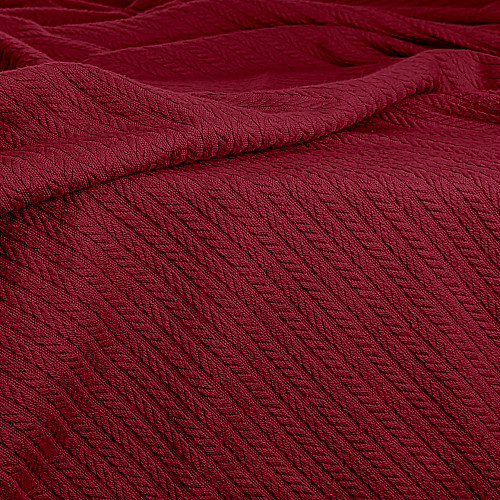 Покрывало 75x95 Ruby Knitted Braid COSAS бордо
