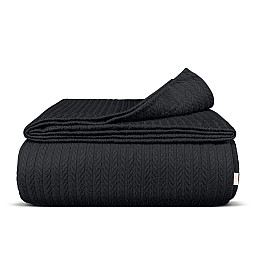 Покрывало 75x95 Panther Knitted Braid COSAS черный