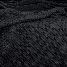Покрывало 75x95 Panther Knitted Braid COSAS черный