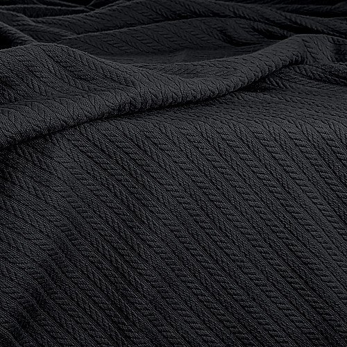 Покрывало 75x95 Panther Knitted Braid COSAS черный