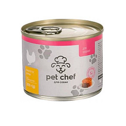 Консервы для собак Pet Chef паштет с курицей для щенков 200 г (4820255190112)