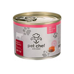 Консервы для собак Pet Chef паштет с говядиной 200 г (4820255190136)