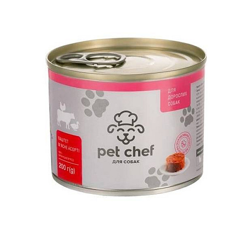 Консерва для собак Pet Chef паштет м'ясні асорті 200 г (4820255190143)