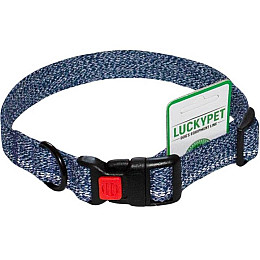 Ошейник одинарний з фастексом Lucky Pet MELANGE 20 мм 30-40 Синій (4820268550323)