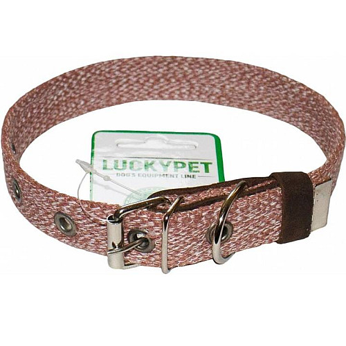 Ошейник Lucky Pet 20 мм 30-40 Melange одинарний Коричневий (4820268550347)