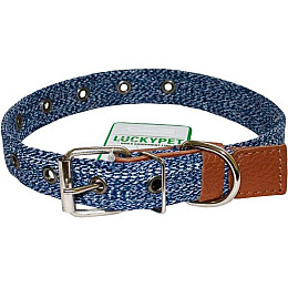 Ошейник світловідбивний одинарний Lucky Pet MELANGE 20 мм 17-40 Синій (4820268550354)