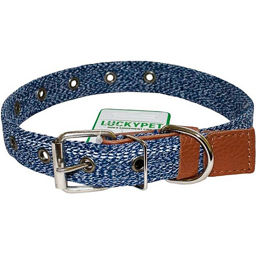 Ошейник світловідбивний одинарний Lucky Pet MELANGE 20 мм 17-40 Синій (4820268550354)