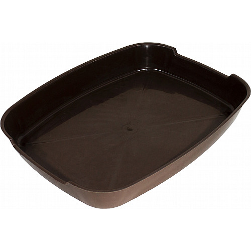 Туалет для котів Lucky Pet дрібний без сітки 37x28x6 см Коричневий (4820268554314)