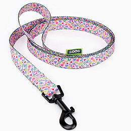 Поводок Hi Dog 10 мм х 152 см Flowers pink (2100102368010)